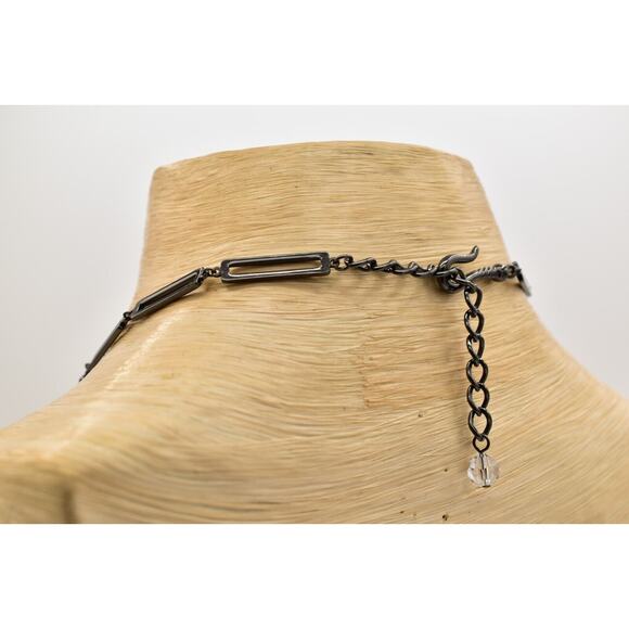 Akkad Designer Necklace Pendant Web Blue Pave Rhinestone Sparkle Signed Bin2 - Picture 6 of 12